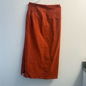 Elegant Rust Pencil Skirt